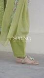 Olive green Kurta Set for Women