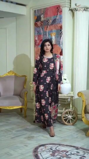 Charcoal black Pishwas for Women