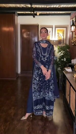 Navy blue Unstitched for Women
