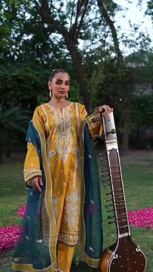 Mustard Kurta Set for Women