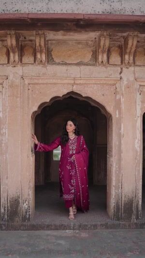 Magenta Kurta Set for Women