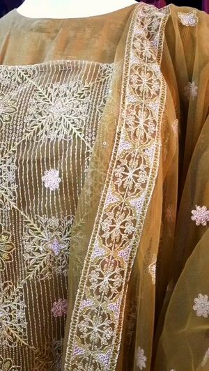 Olive green Unstitched for Women