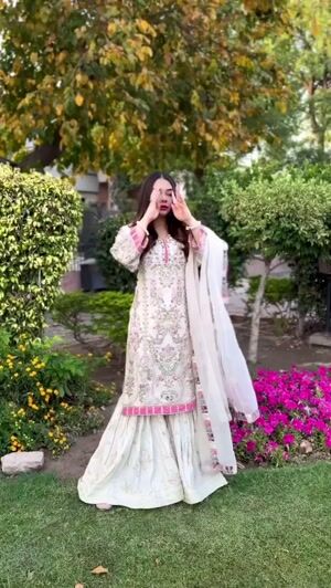 White Gharara for Women