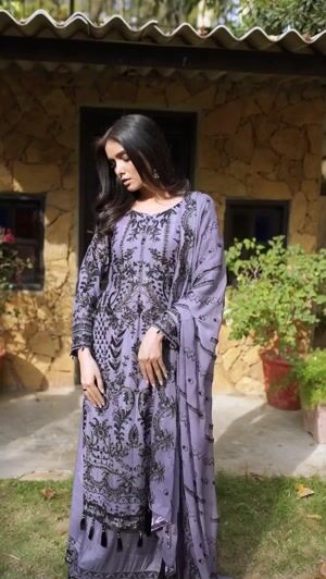 Lilac Kurta Set for Women