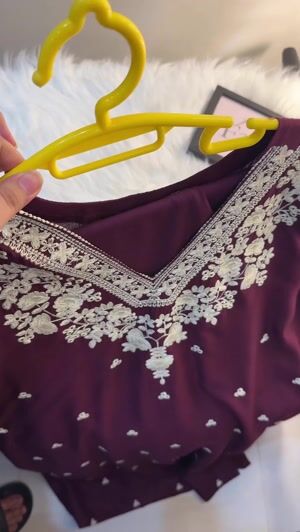 Plum Kurta Set for Women