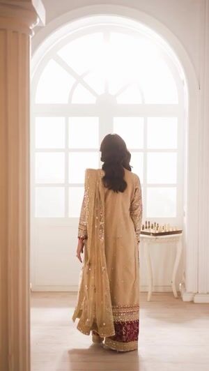 Beige Kurta Set for Women