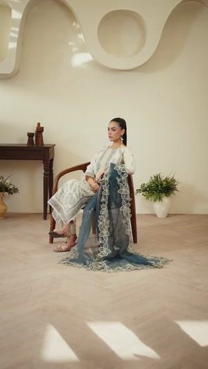 Ash grey Kurta Set for Women