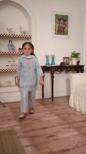 Grey Kurta Set for Girl