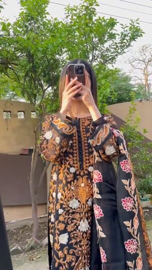 Black Kurta Set for Women