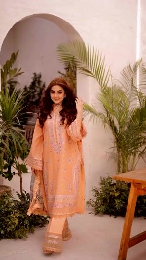 Peach pink Unstitched for Women