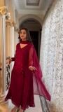 Maroon Angrakha for Women
