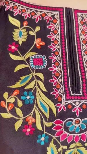Black Kurta Set for Women