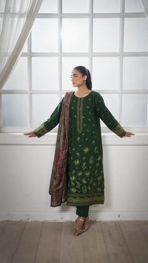 Green Kurta Set for Women