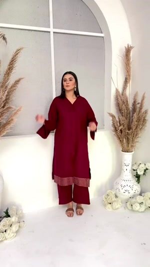 Maroon Kurta Set for Women