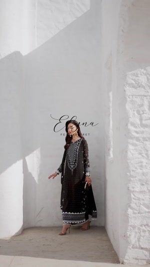 Black Kurta Set for Women