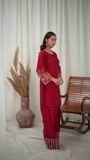 Crimson Kurta Set for Women