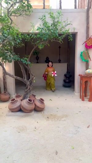 Olive green Gharara for Girl