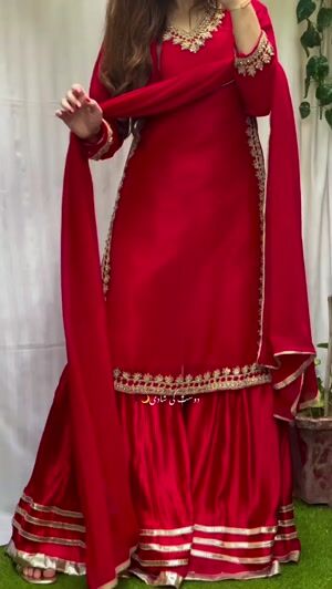 Red Gharara for Women