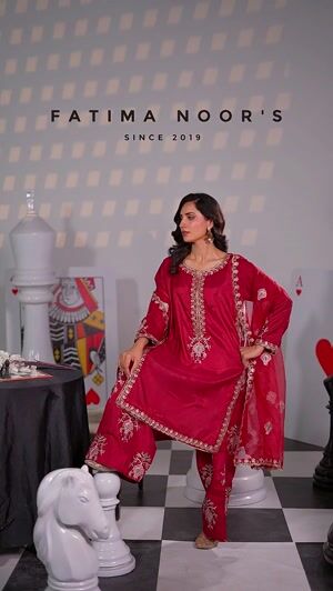 Maroon Kurta Set for Women