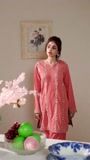 Sunset orange Kurta Set for Women