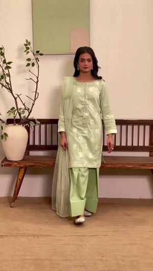 Mint green Kurta Set for Women