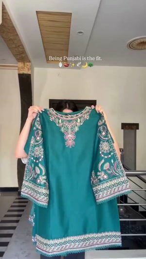 Sea green Kurta Set for Women