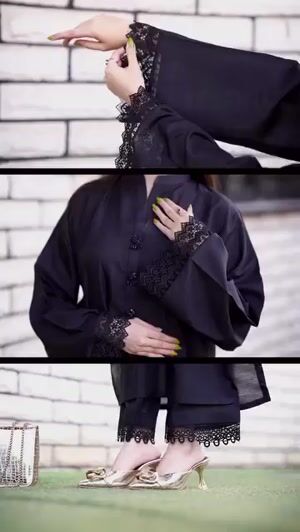 Black Kurta Set for Women