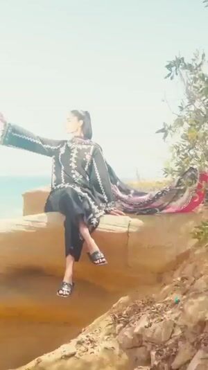 Black Kurta Set for Women