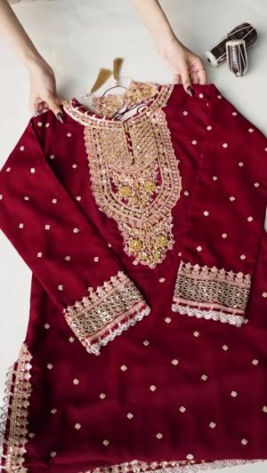 Maroon Gharara for Women