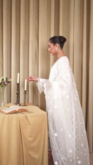 White Kurta Set for Women