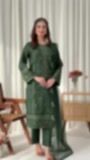 Bottle green Kurta Set for Women