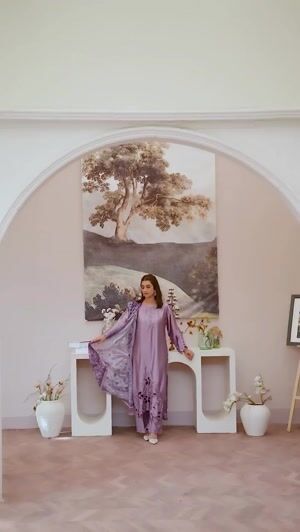 Lilac Kurta Set for Women