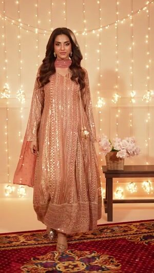 Coral pink Angrakha for Women