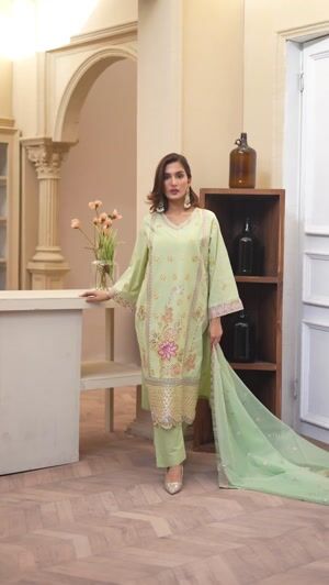 Mint green Kurta Set for Women