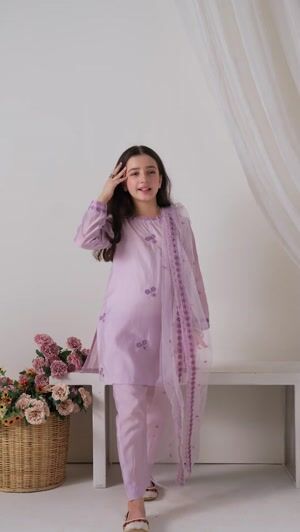 Lavender Kurta Set for Girl