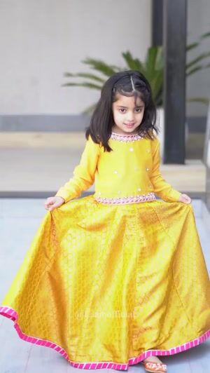 Mustard Lehenga for Girl