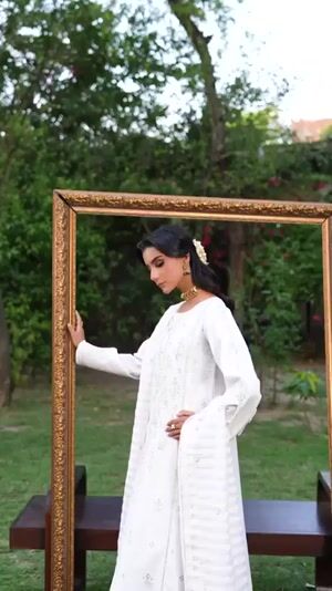 White Kurta Set for Women