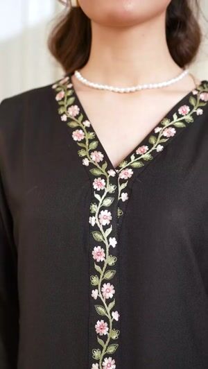 Black Kurta Set for Women