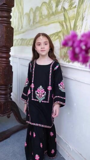 Black Gharara for Girl