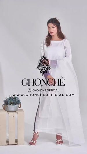 White Kurta Set for Women