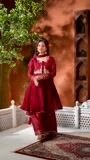 Blood red Sharara for Women