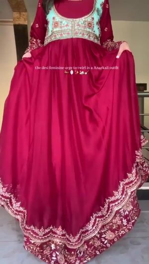 Maroon Anarkali for Women