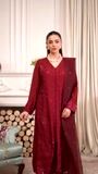Maroon Kurta Set for Women
