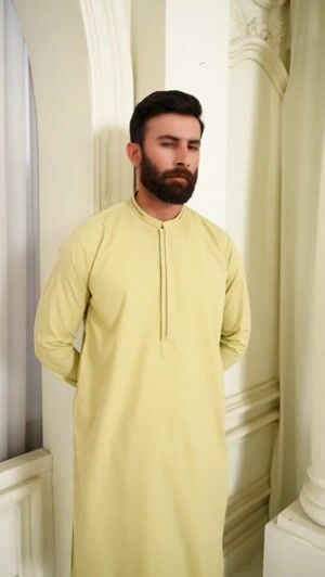 Cream Shalwar Kameez for Men