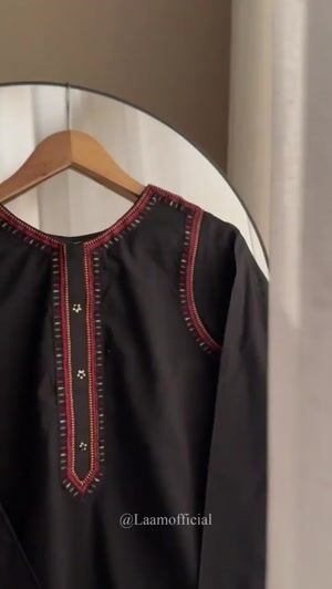 Black Kurta Set for Women