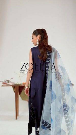 Navy blue Unstitched for Women