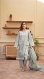 Ice blue Kurta Set for Women