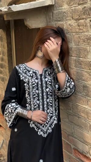 Black Kurta Set for Women