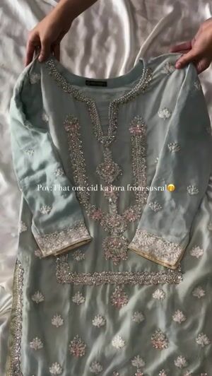 Powder blue Gharara for Women