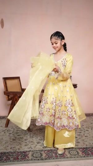 Lemon Short Frock for Girl